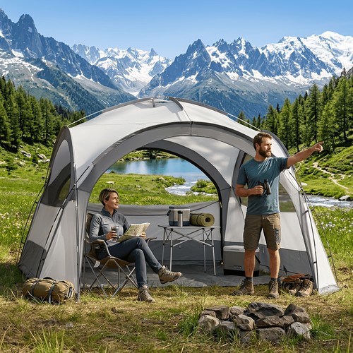 5m glamping dome tent - 3.5m, x