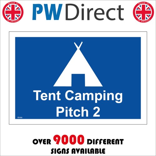 Sign tent camping pitch two - camping,